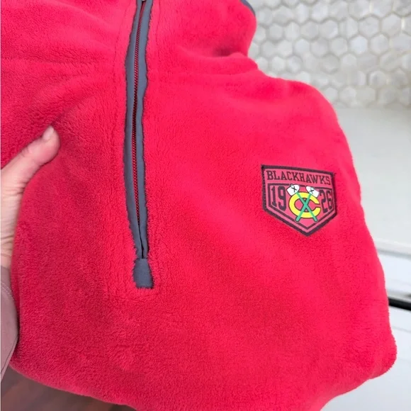 NHL Red Half-Zip Fleece Pullover - Picture 6 of 6